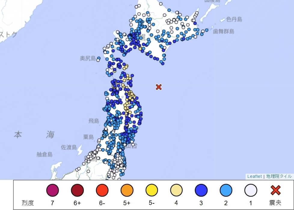 日本地震 海嘯警報 (圖片來源:日本氣象廳網頁)